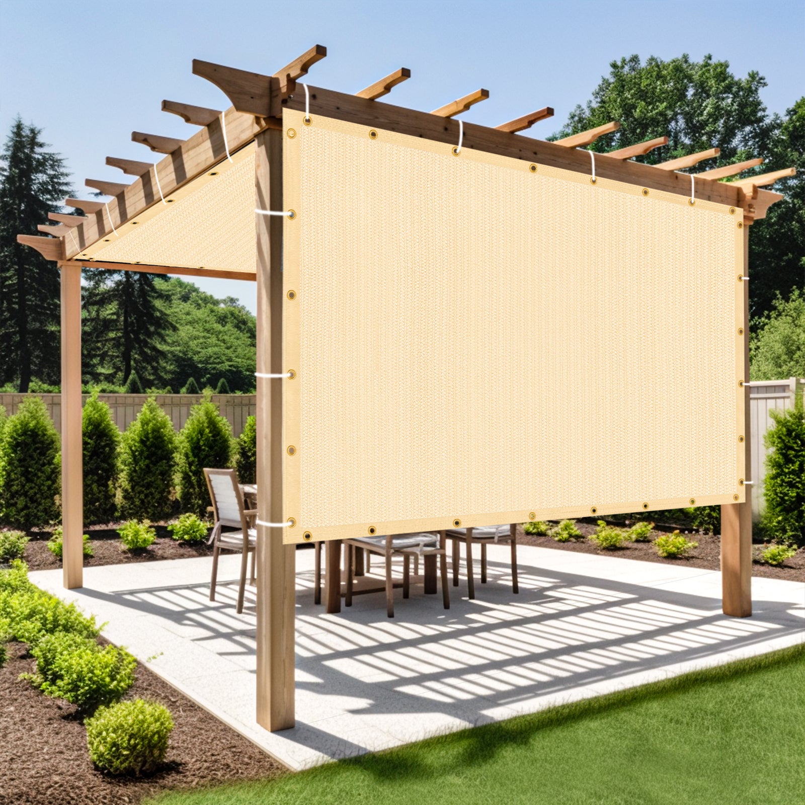 sun tarp shade Shade&Beyond Customized Size Shade Cloth with Grommets, 90% UV Protect – shadeandbeyond