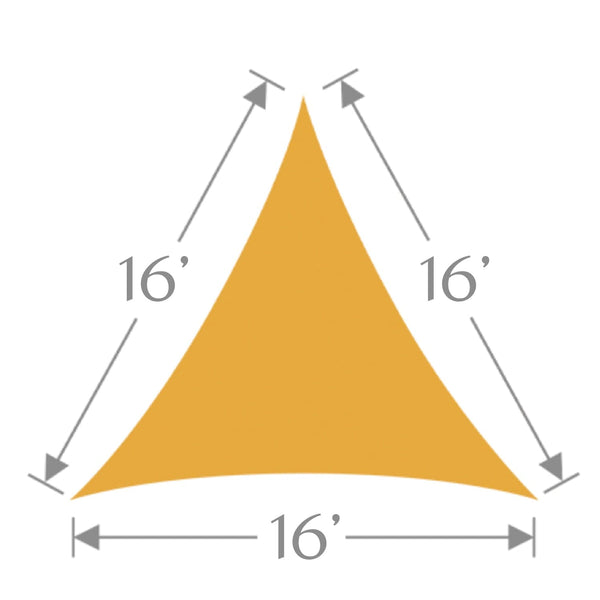 16'x16'x16' Triangle Sun Shade Sail