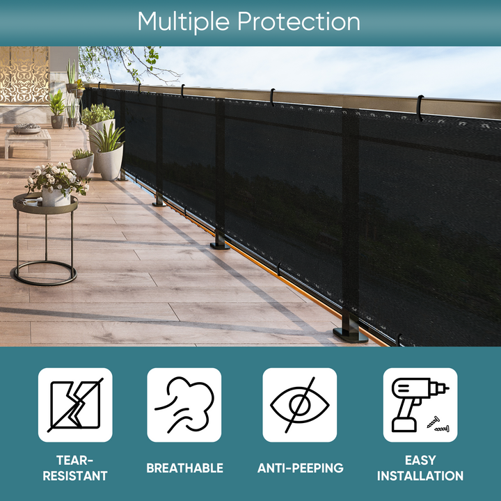 Fence Vision Screen Shade&Beyond Privacy Fence Screen 170 GSM Heavy Duty Fence Screen with ...