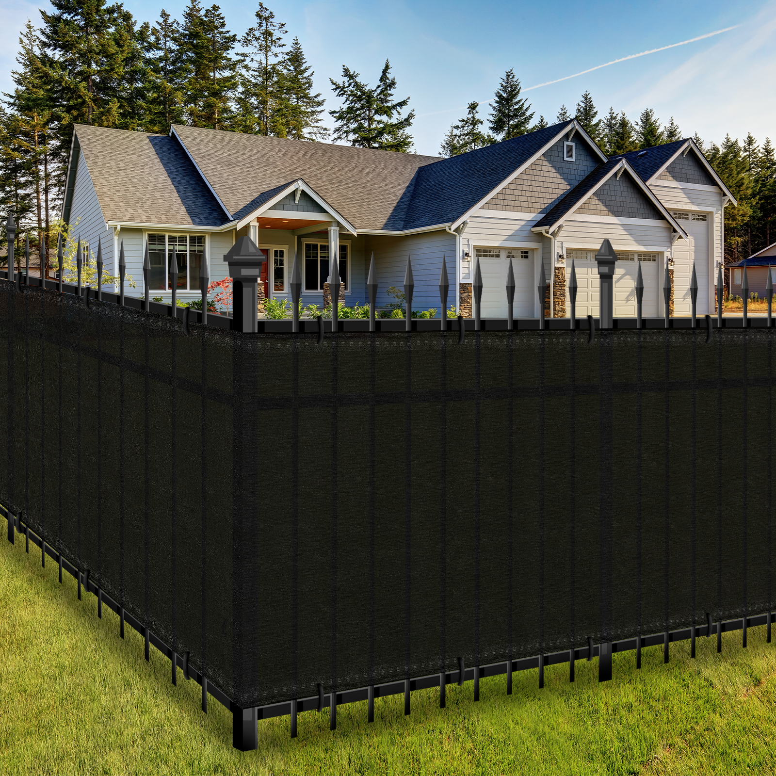 Fence Vision Screen Shade&Beyond Privacy Fence Screen 170 GSM Heavy Duty Fence Screen with ...
