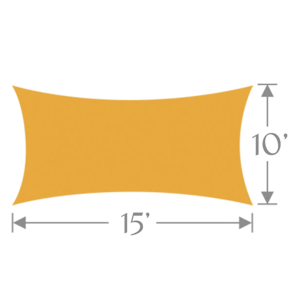 Voile d'ombrage rectangulaire de 10 pi x 15 pi