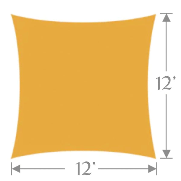 12'x12' quadratisches Sonnensegel 