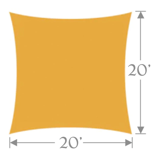 20'x20' quadratisches Sonnensegel 
