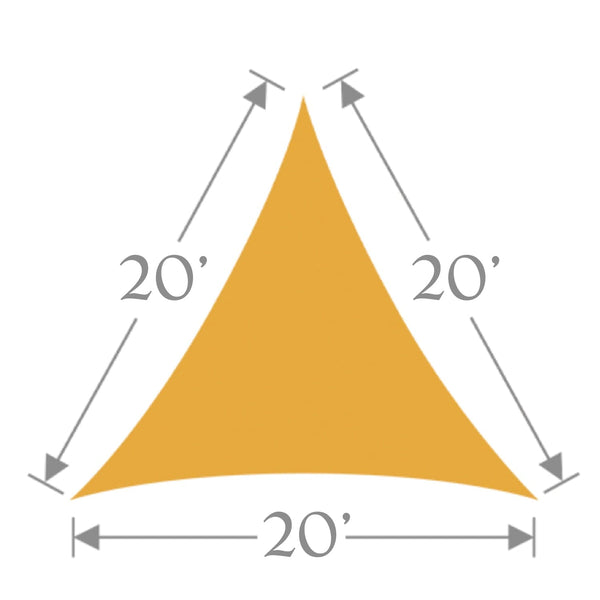 20'x20'x20' Triangle Sun Shade Sail