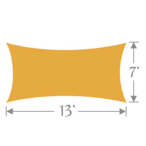 Voile d'ombrage rectangulaire de 7 pi x 13 pi 
